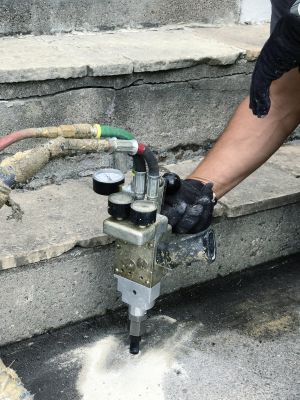 Cement Patio Repair detail